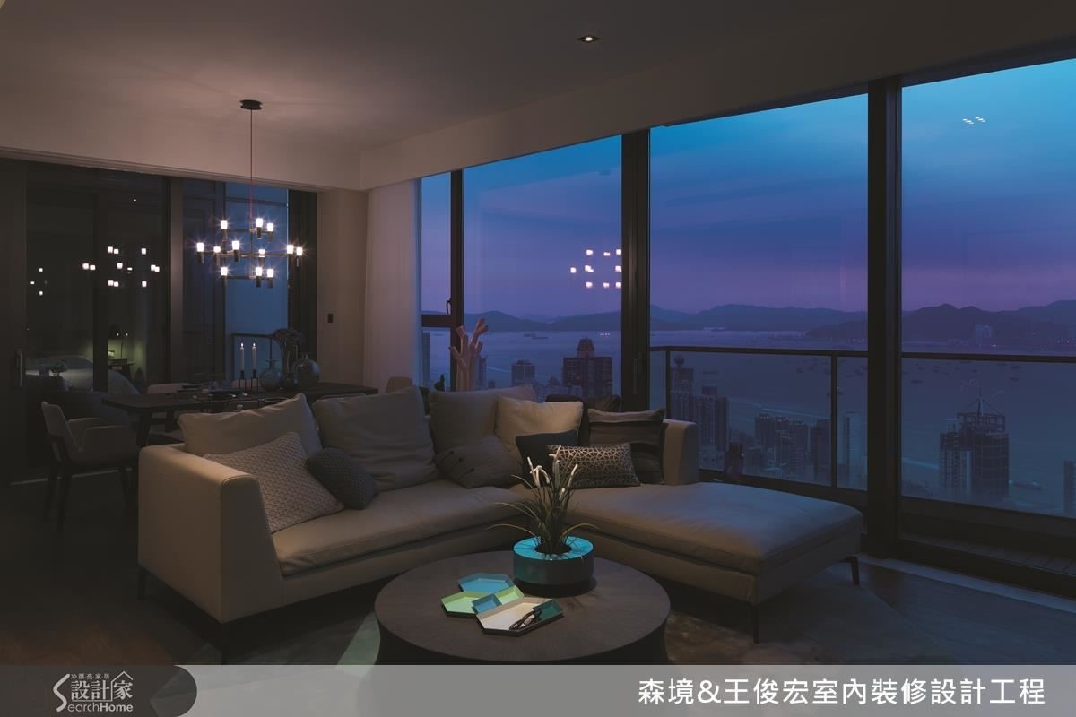 由於本身屋外景致絕佳,讓王俊宏設計師以化繁為簡的角