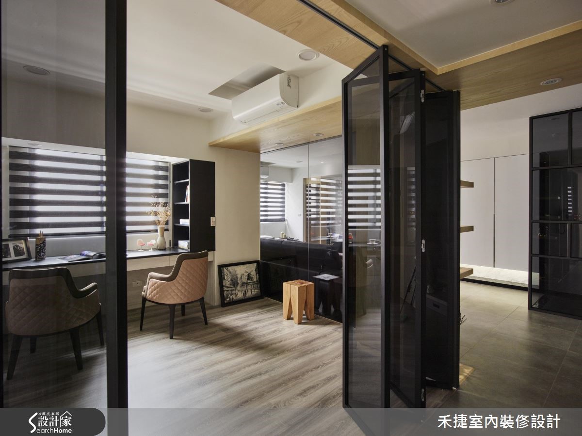 位於都市中心要道的 40 坪老屋前身為辦公室,交通雖然