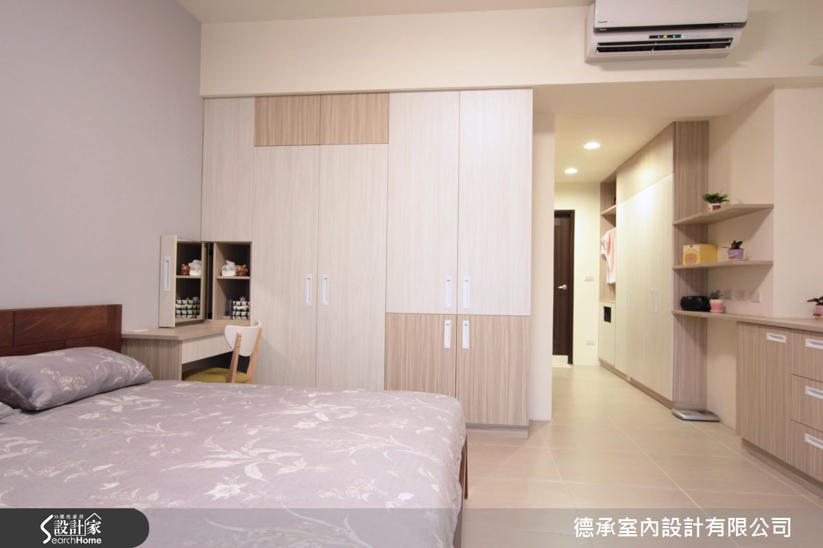擷取北歐風的簡約,並利用大量的米色調飾底,展現寬敞