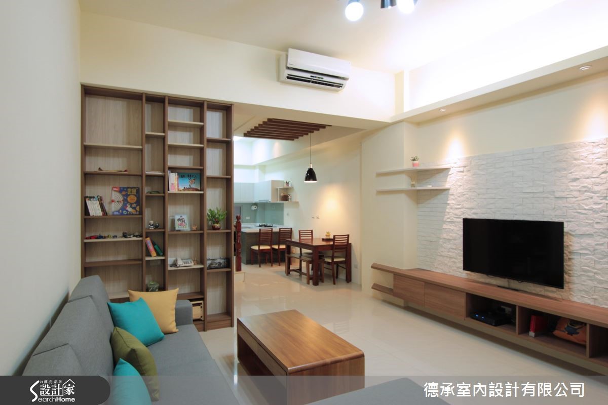 擷取北歐風的簡約,並利用大量的米色調飾底,展現寬敞
