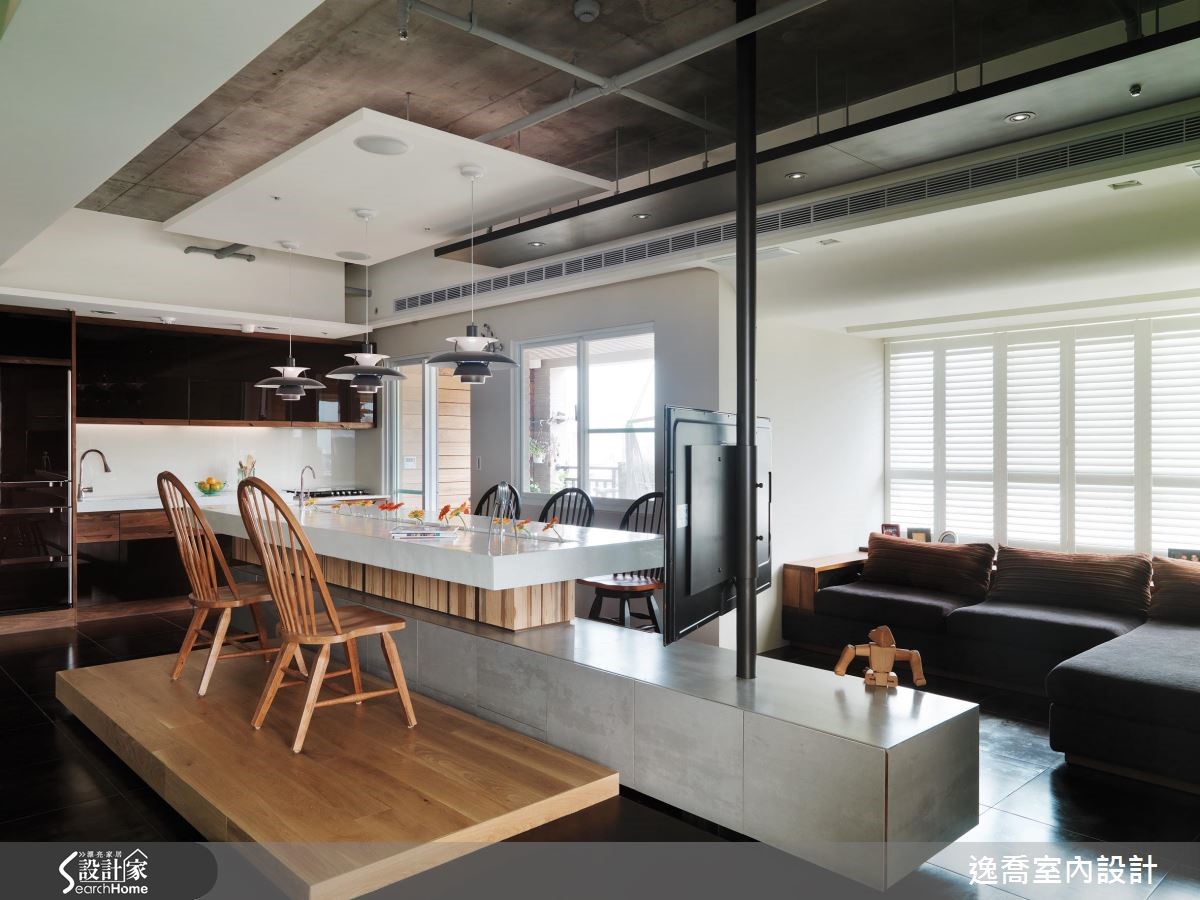 35 坪的住宅空間,像是走進國外的文青咖啡館,滿盈明