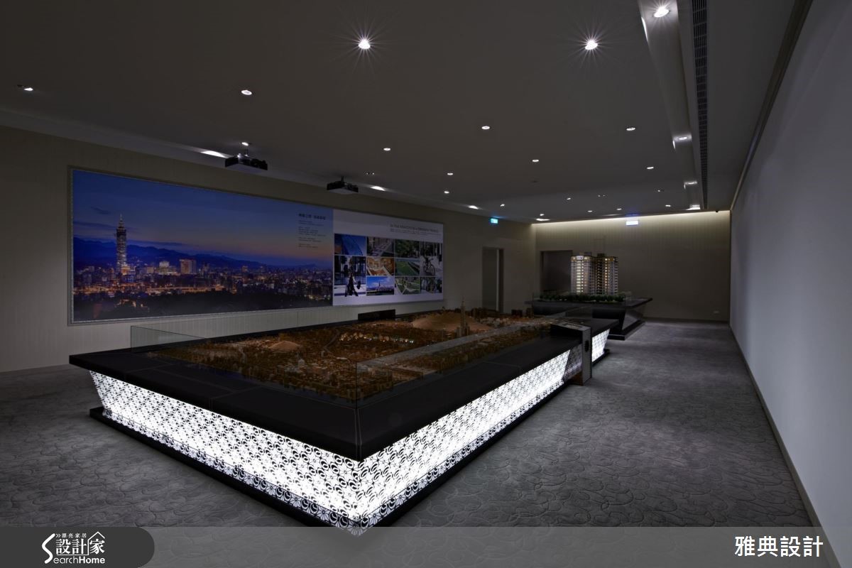 外觀建築以巨型的燈盒造型打造,當夜晚來臨時,一片閃