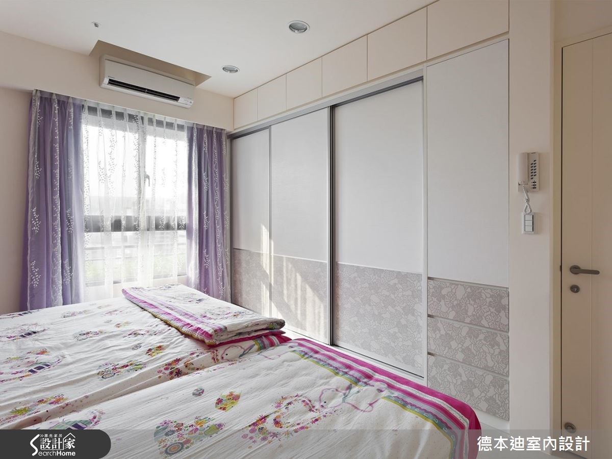 淡雅的現代風描繪一室優雅、靜謐,帶點米色調的櫃體與