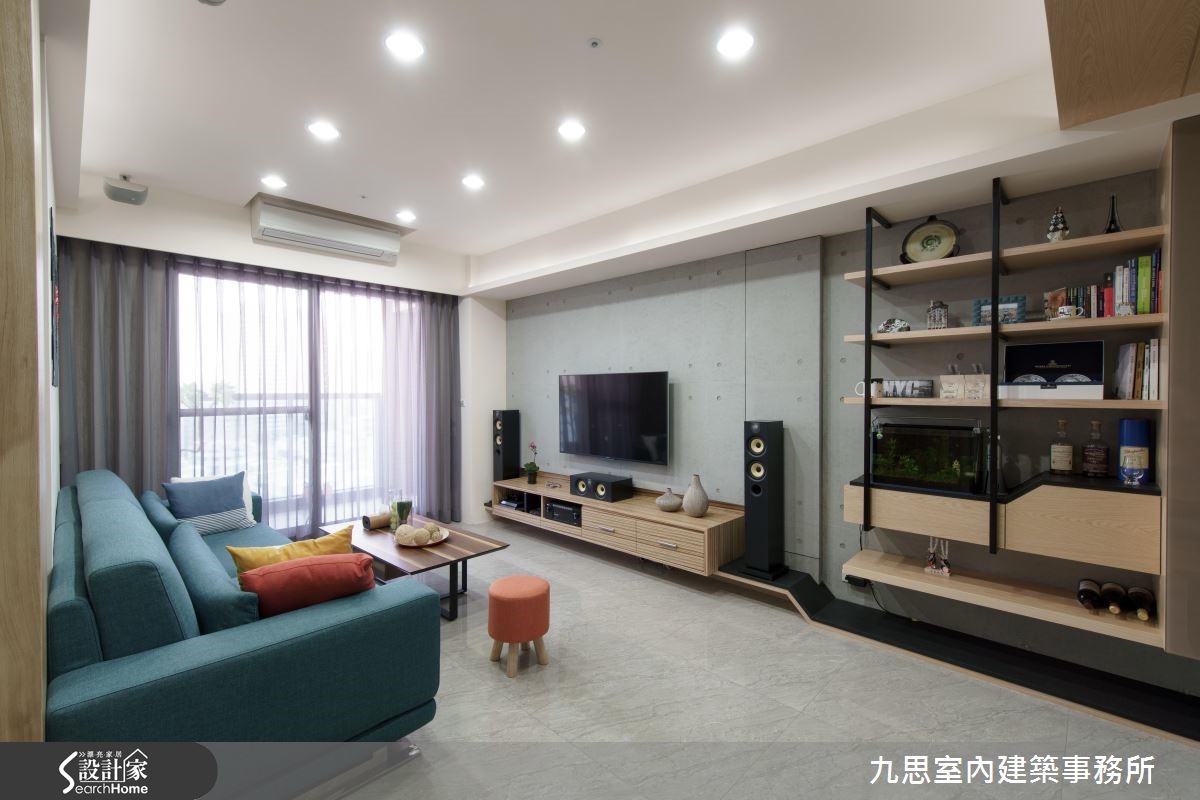 愜意、舒心的簡約風遊走滿室,以最自然的質材鋪敘空間