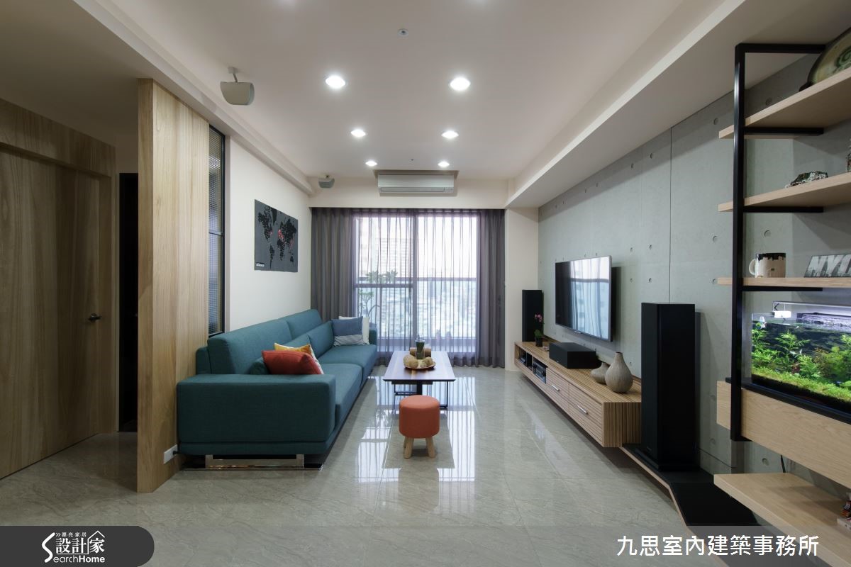 愜意、舒心的簡約風遊走滿室,以最自然的質材鋪敘空間