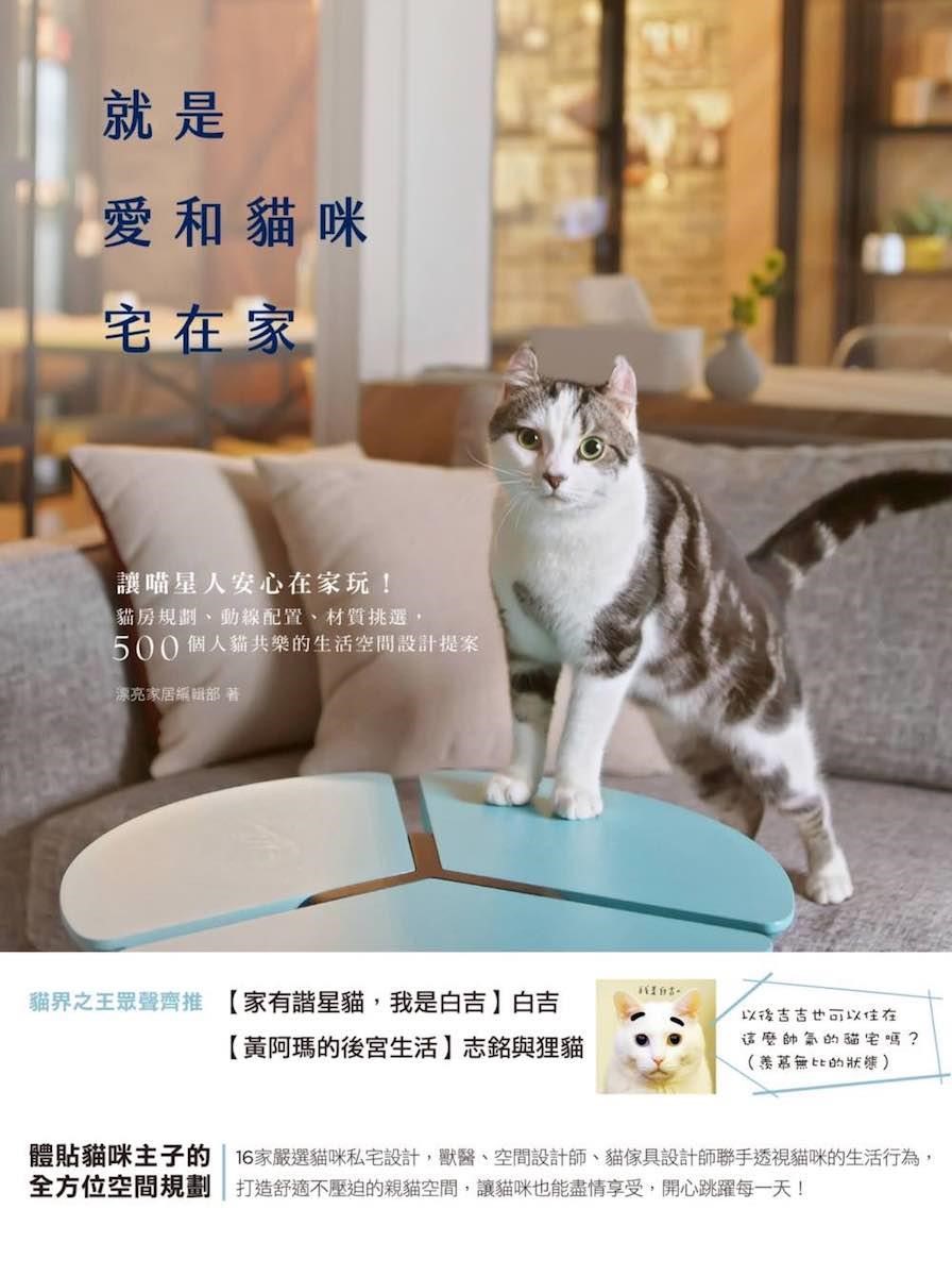 書牆兼具貓咪遊樂園,大門旁的迷宮書牆是家中的設計亮