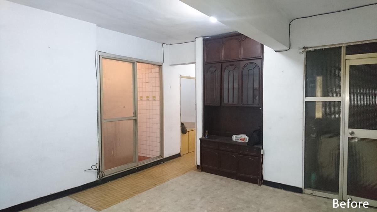 22 坪,原先的壁癌漏水老屋,如今卻成為的 3 房 2 廳