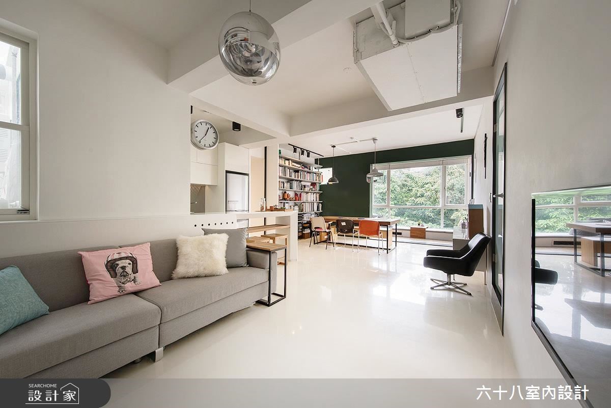 26 坪的公寓住宅,面對著一大片漂亮的樹海,並具有寬