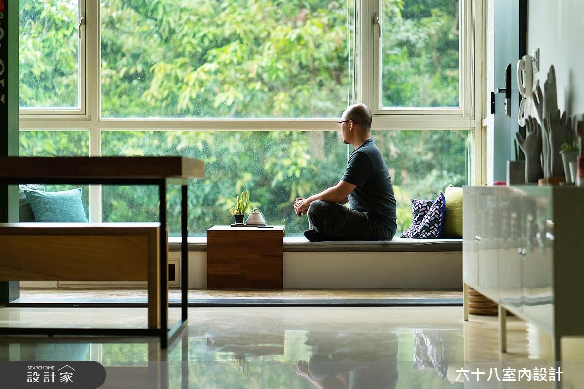 26 坪的公寓住宅,面對著一大片漂亮的樹海,並具有寬