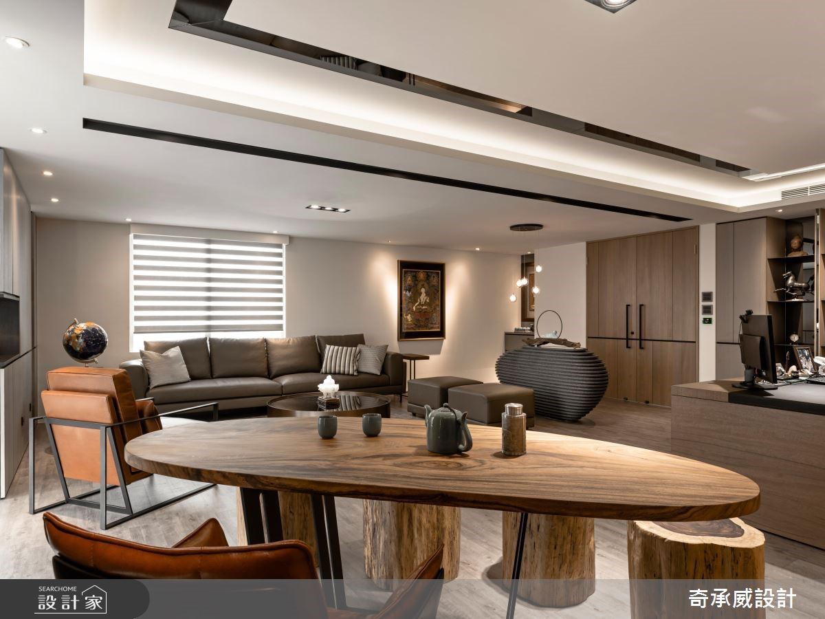 老屋改建而成的商辦空間,除了加入簡約的設計語彙,也