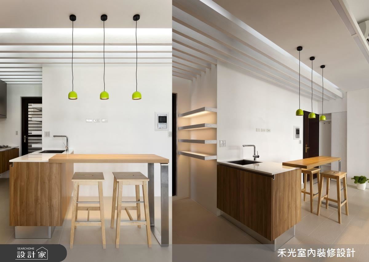 保留空間最大尺度,用建材提升質感溫度,即使住的是坪
