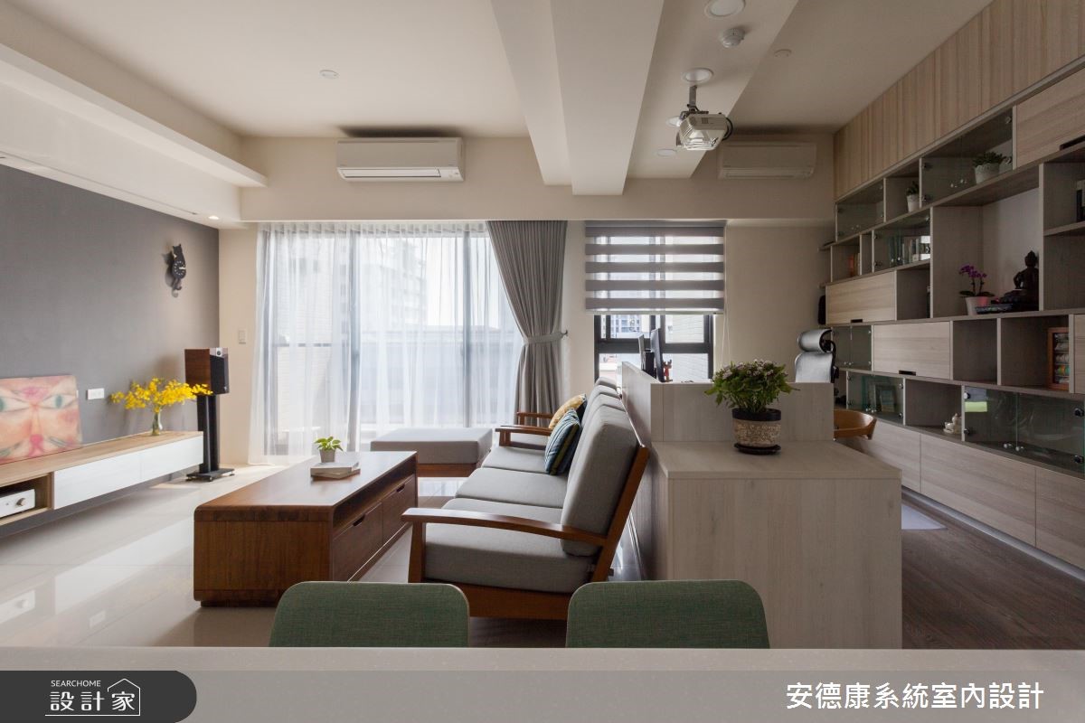 25坪住宅,因原先的公共空間與臥室坪數比例較不恰當,
