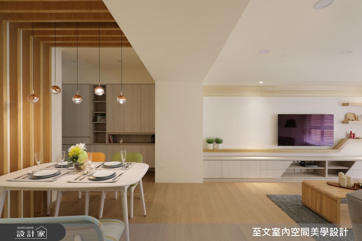 由於屋主喜歡北歐風格和溫潤的木質感,因此設計師特地
