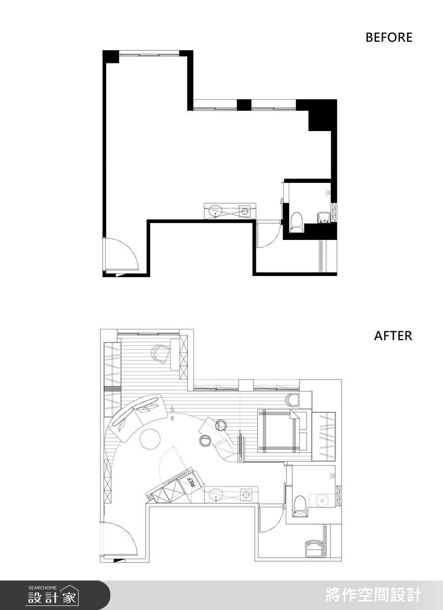 小夫妻購入的 12 坪新居由於坪數有限,加上建商提供的