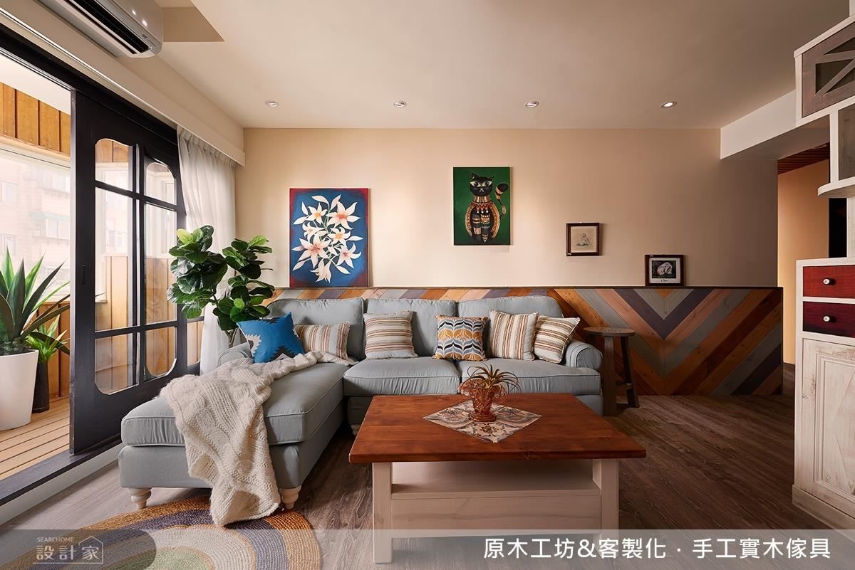 35 坪老屋,作為年輕夫妻的新婚宅居所,在原木工坊的
