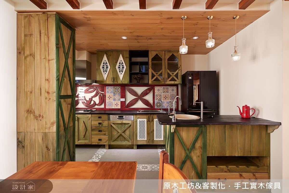 35 坪老屋,作為年輕夫妻的新婚宅居所,在原木工坊的