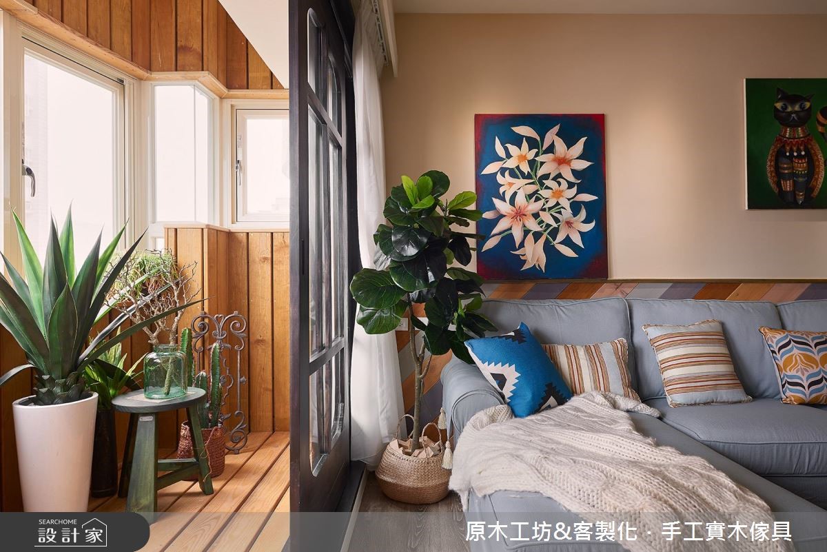 35 坪老屋,作為年輕夫妻的新婚宅居所,在原木工坊的