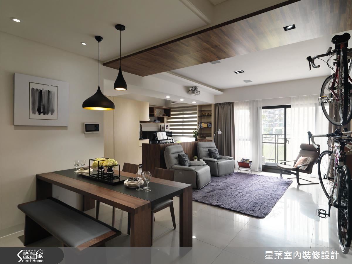 如何將屋主對於單車運動與電影欣賞的喜好與室內裝潢結