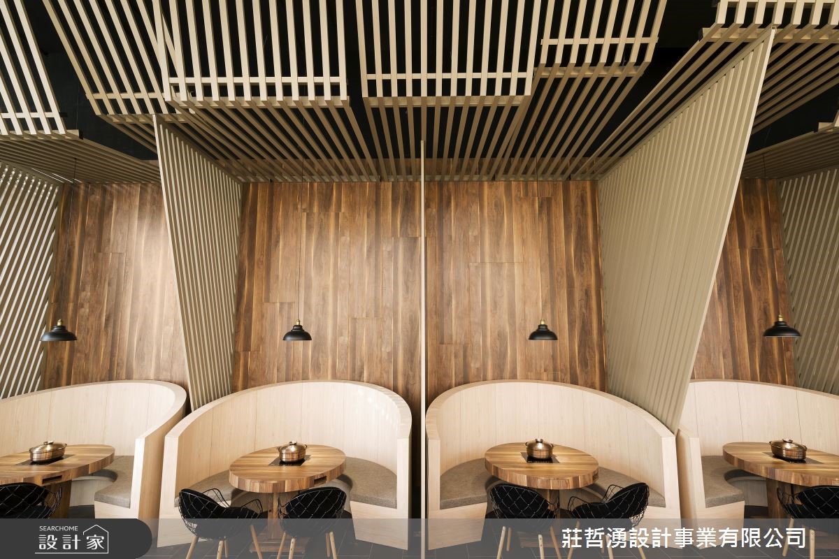 新東方風商空場域,設計師創作概念源自餐廳獨賣的素材