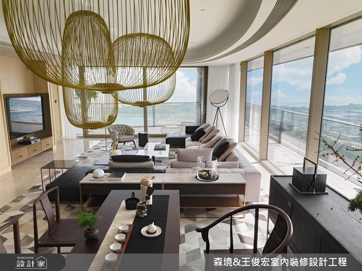空間引用光、風與水,讓三者自然交融,打造渾然天成的