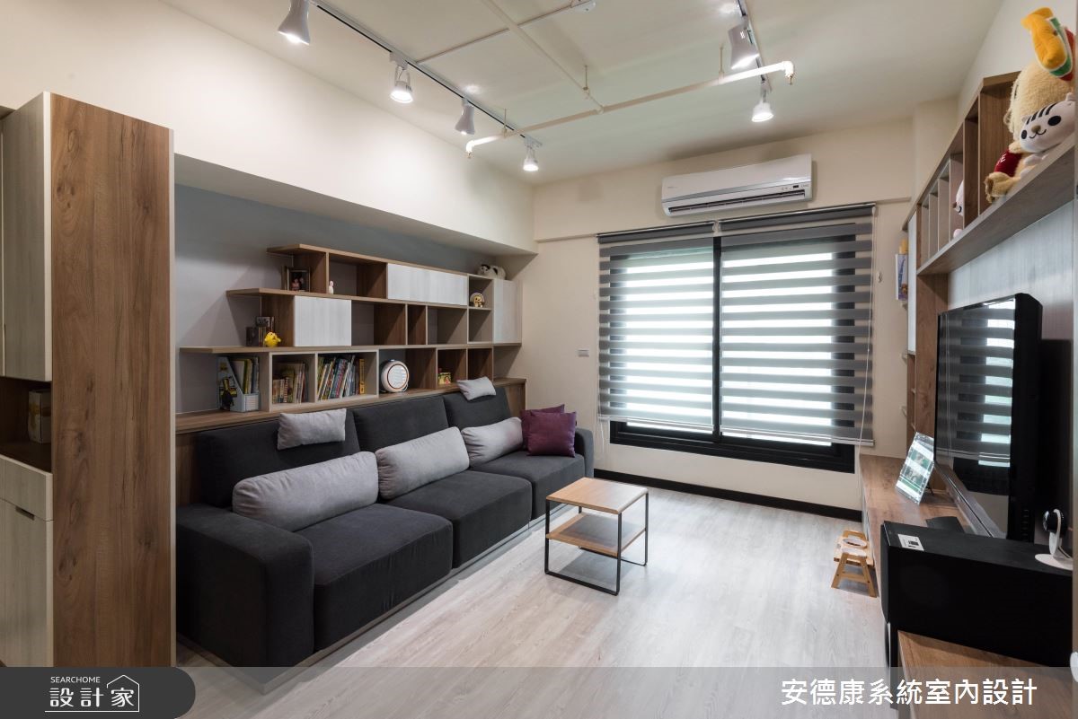 簡約的現代感家屋裡,利用系統櫃創造出豐富的收納機能