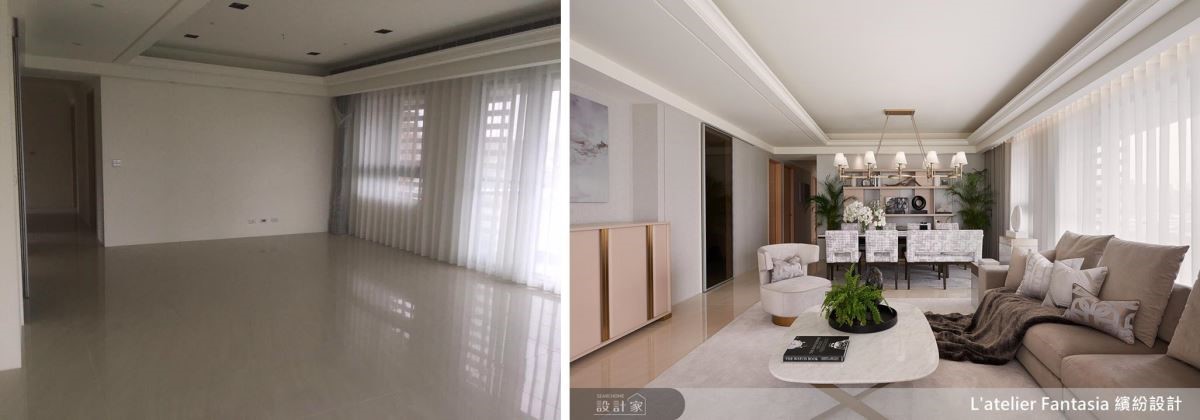 Before + After 餐廳完工圖。 Before + After 餐廳完工圖。
