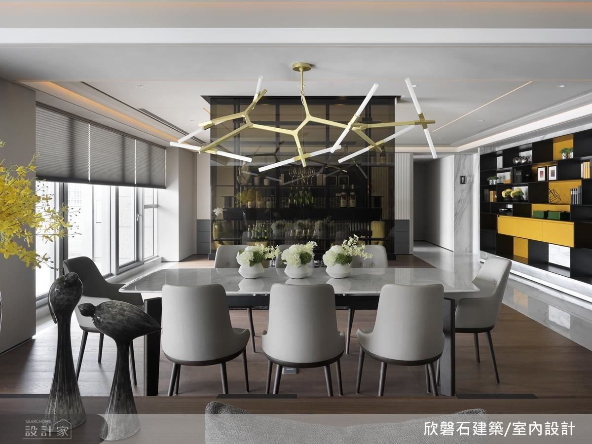 開放式的客餐廚設計,因為可以放大視野,彈性使用,在