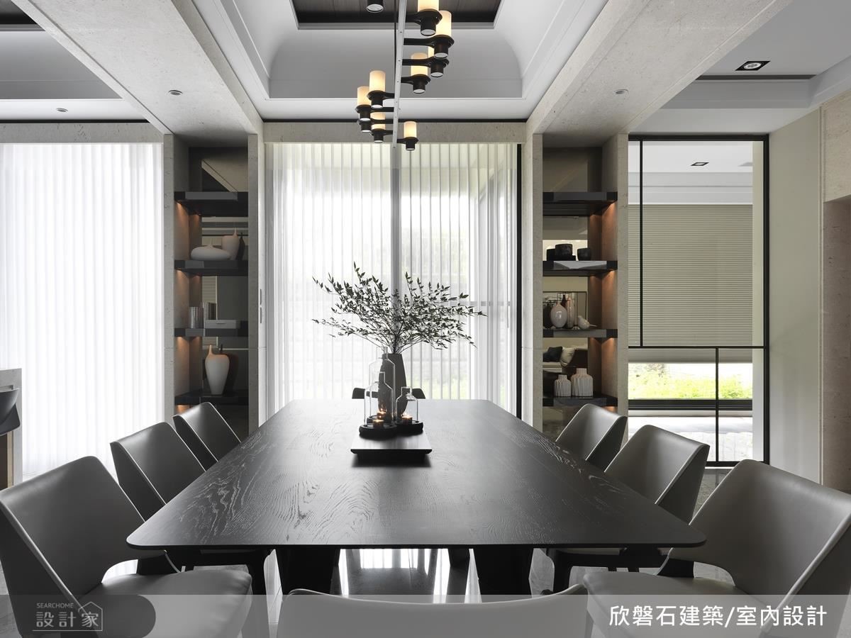 開放式的客餐廚設計,因為可以放大視野,彈性使用,在