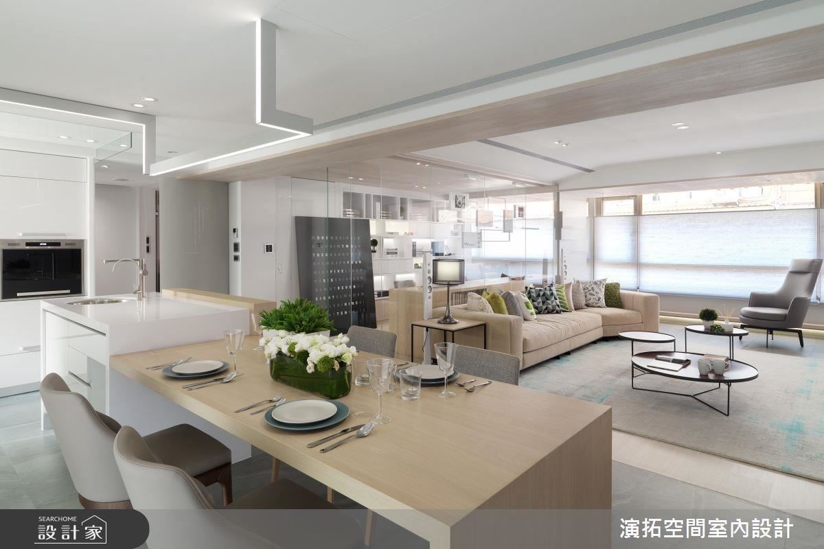 客、餐、廚公共區,是家人共處時間最長的場域,演拓空