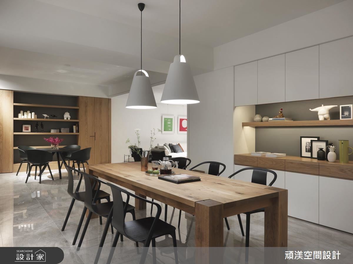60 坪的空間原為毛胚屋,遇到玄關坪數大於廚房的領域