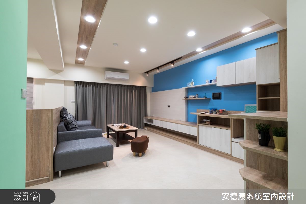 一家三口入住簡約的26坪室內,讓系統家具打造免百萬的