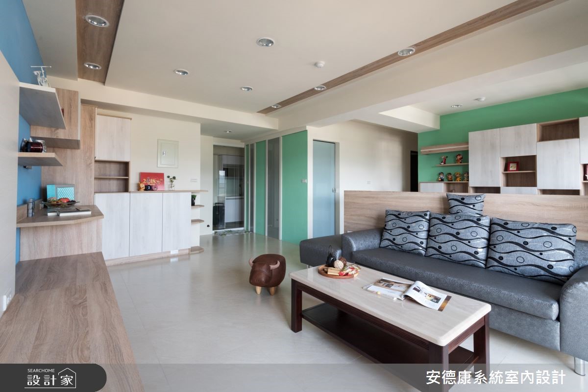 一家三口入住簡約的26坪室內,讓系統家具打造免百萬的