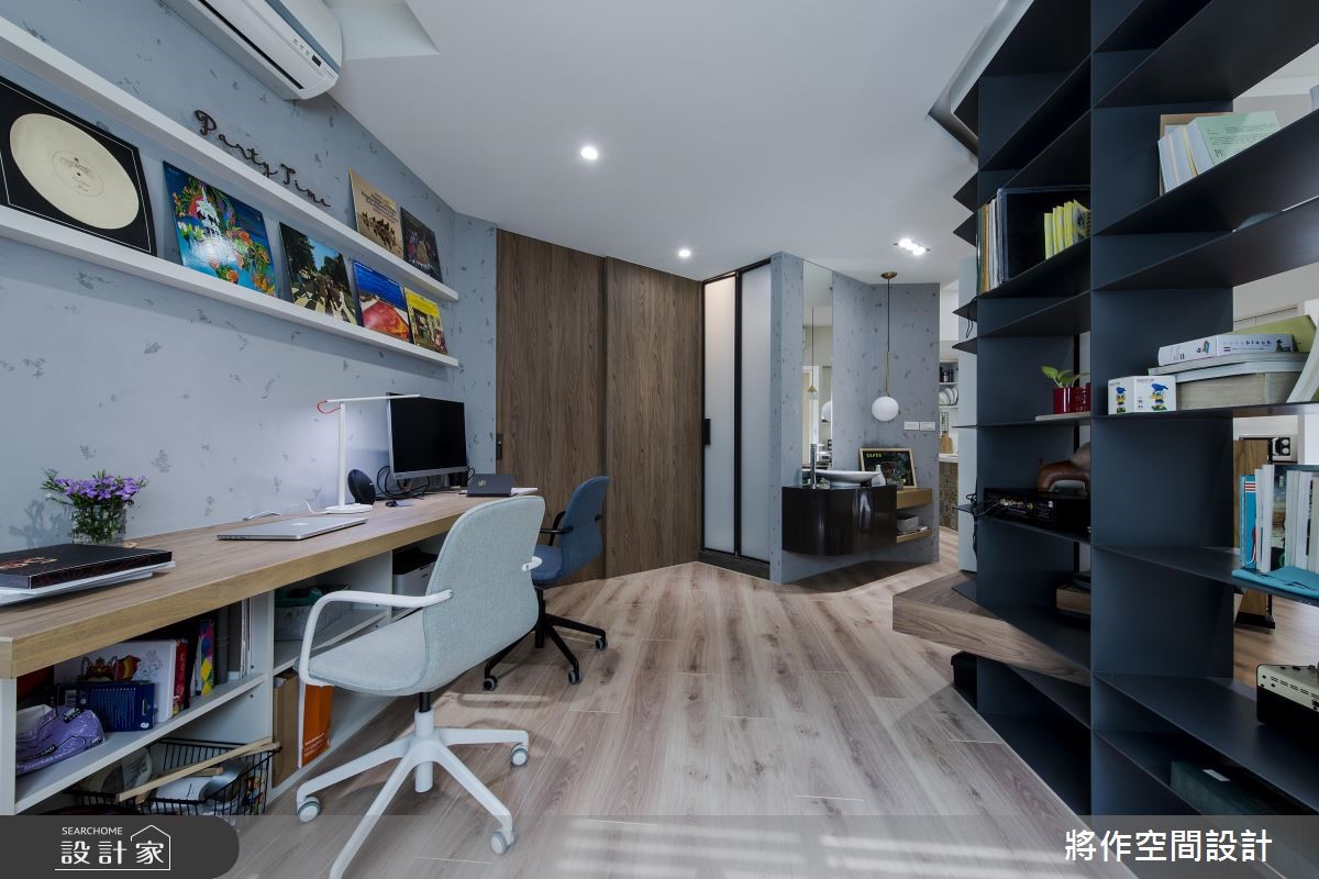 28 坪老屋,設計師打破呆板的矩型格局,釋出走廊地坪