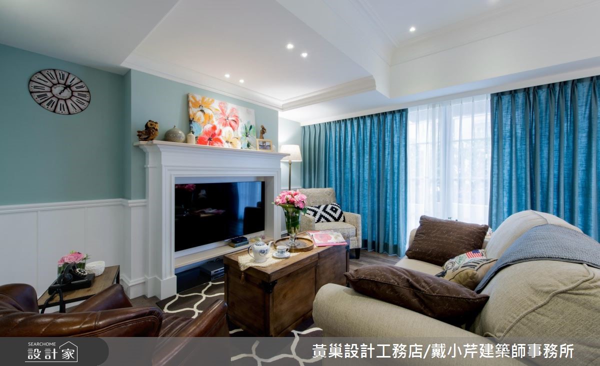 15坪老屋,設計師透過美式風進駐,將舊屋予以翻新,依