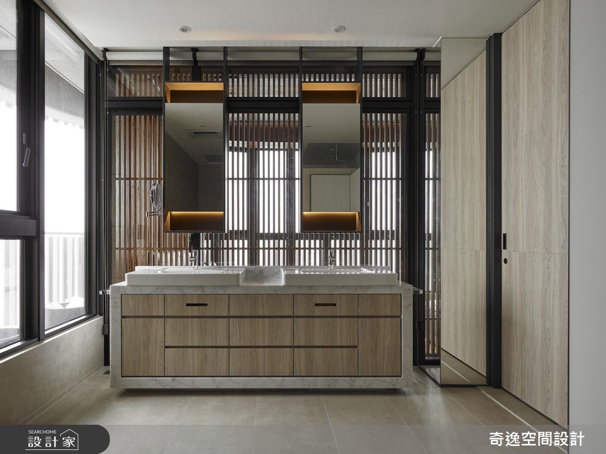 開放式公共區域,將豪宅大器格局完美呈現,天然石紋與