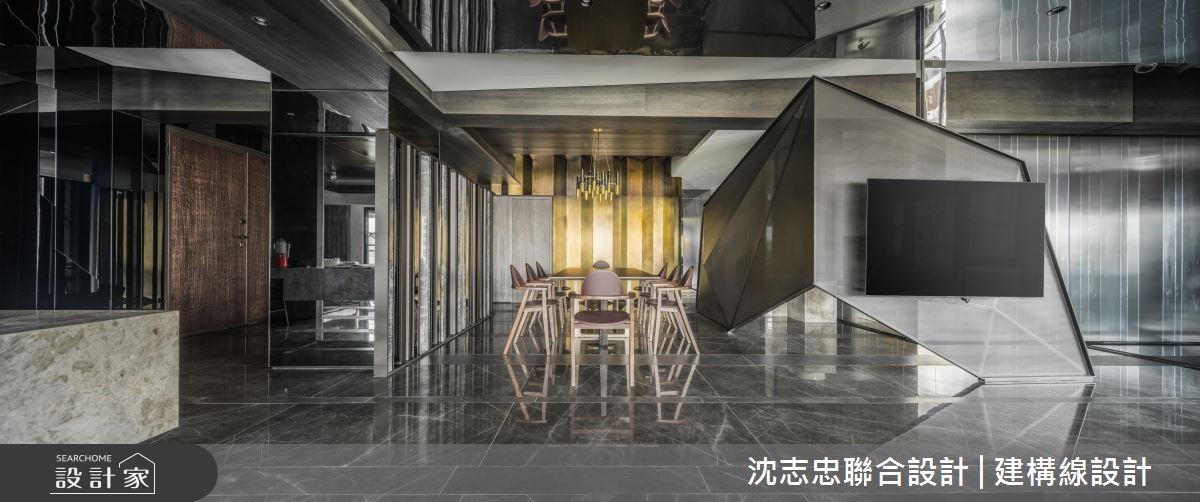 70坪的大坪數豪宅, 設計師以現代風為基底,藉由全開