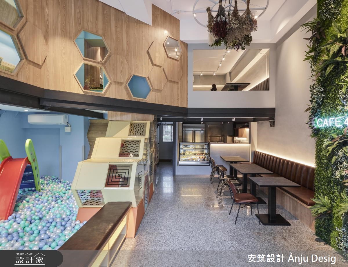 80 坪中古屋商業空間,設計師將之打造為親子餐廳,一