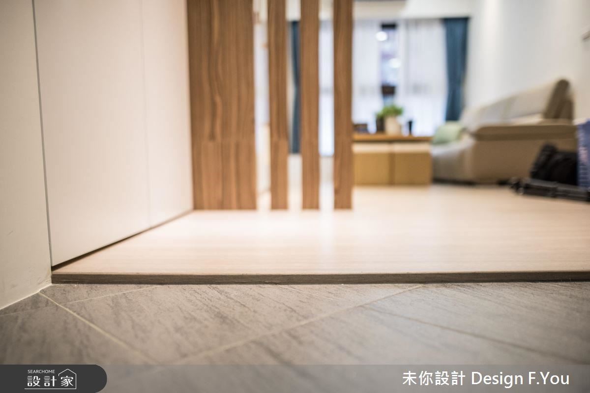 18 坪北歐風住宅,設計師將空間線條簡化,並在一片木