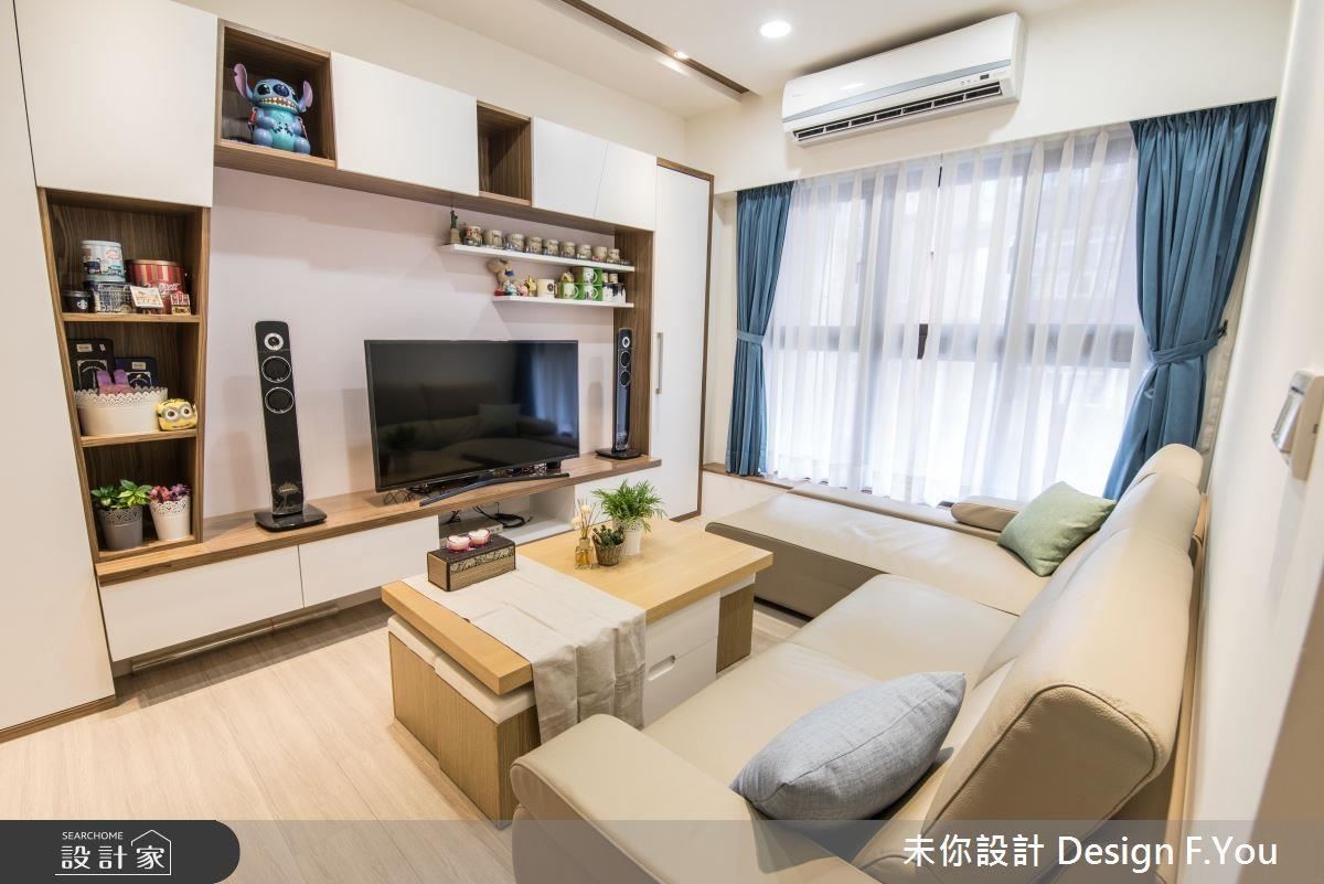 18 坪北歐風住宅,設計師將空間線條簡化,並在一片木