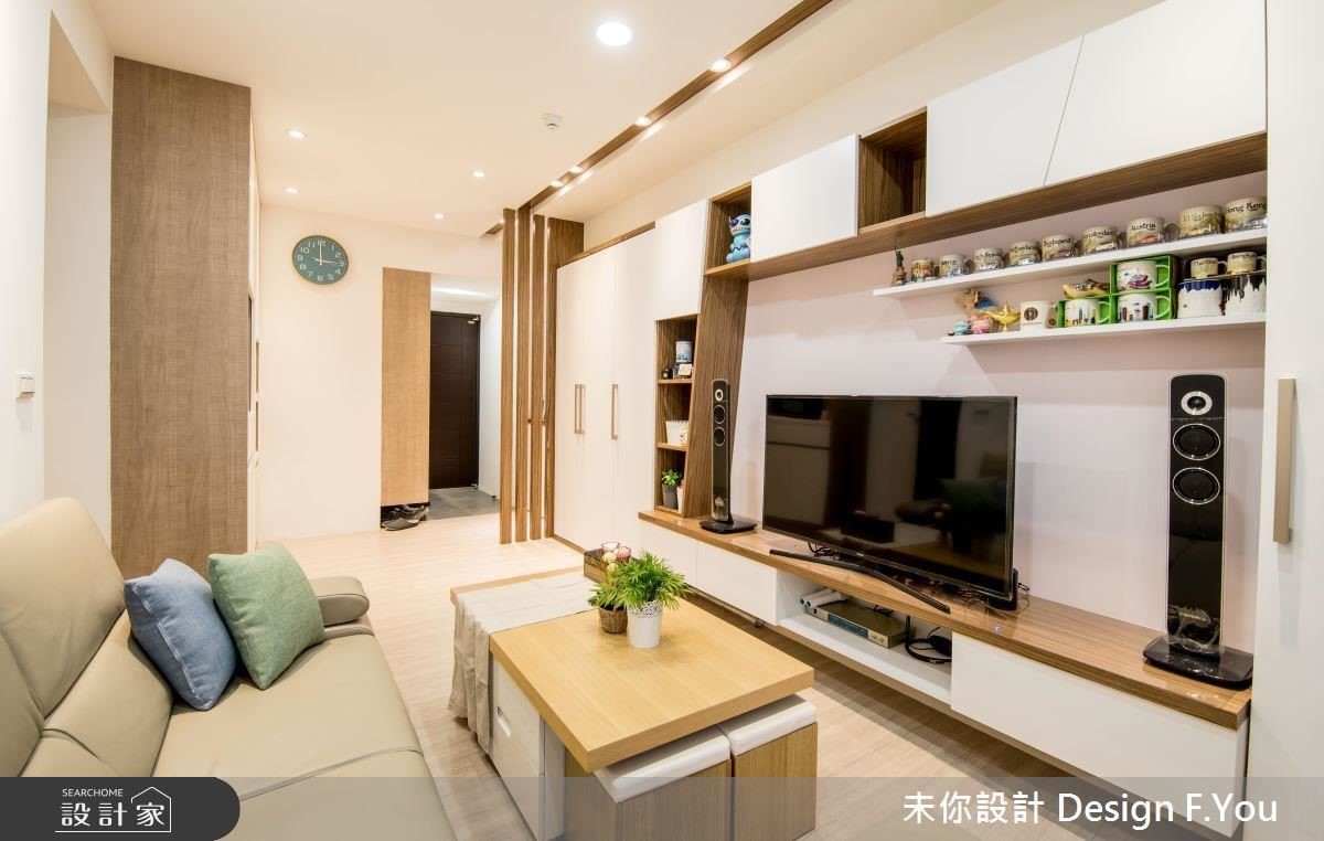 18 坪北歐風住宅,設計師將空間線條簡化,並在一片木