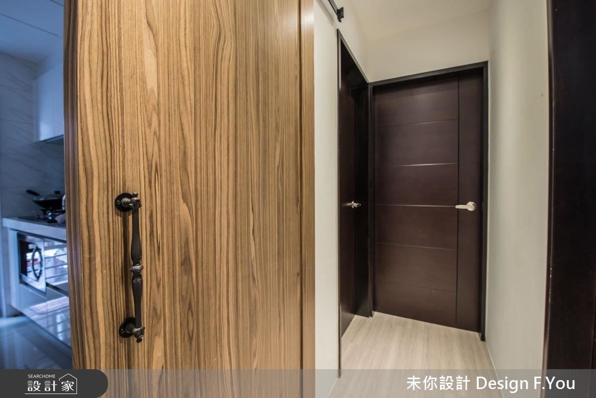 18 坪北歐風住宅,設計師將空間線條簡化,並在一片木