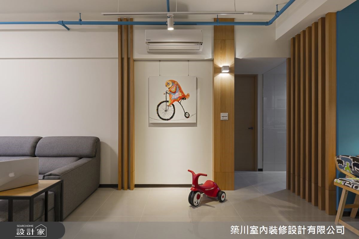 23 坪新成屋,是 2 大 1 小 1 貓的居住空間,女主人為