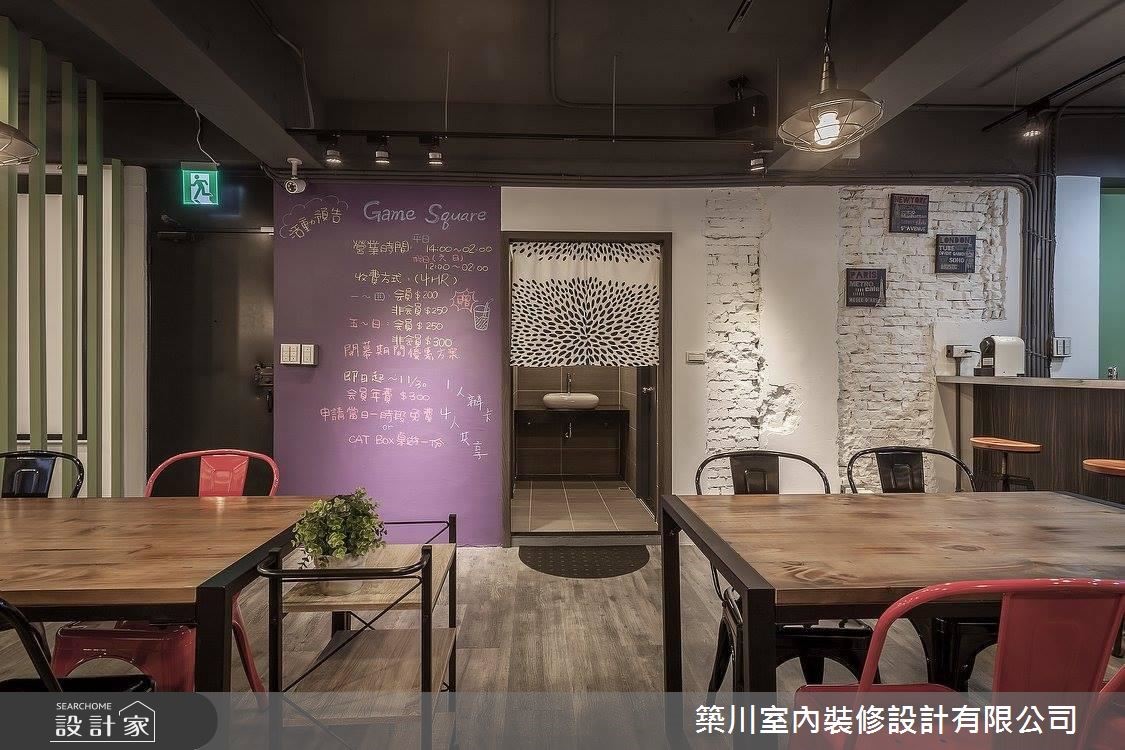 30 坪商業空間,作為桌遊店使用,設計師於空間置入 Lo