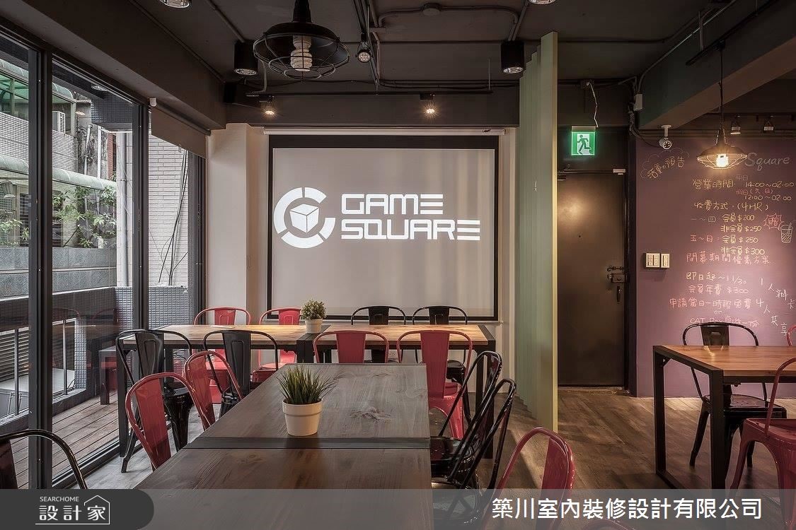 30 坪商業空間,作為桌遊店使用,設計師於空間置入 Lo