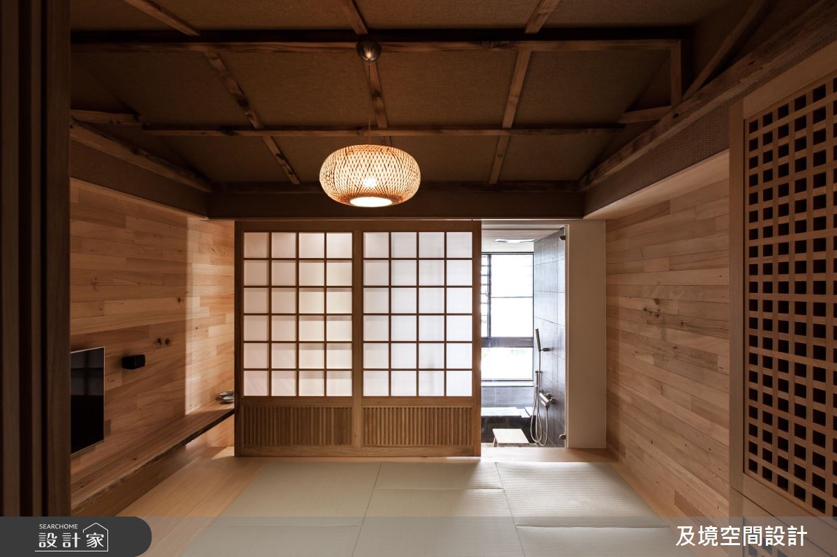 本案作為泡湯、渡假休憩空間,引用日式禪風,透過空間
