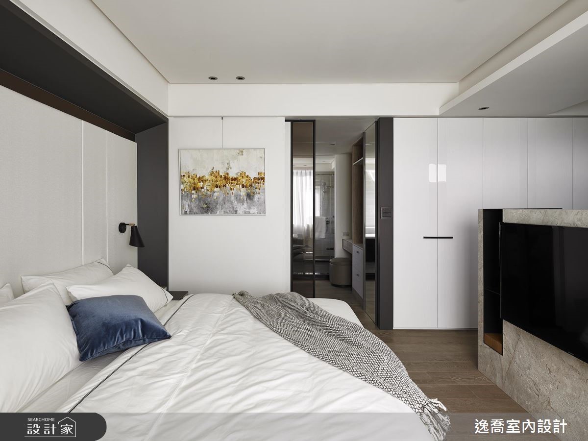 80 坪現代風樓中樓,為三代同堂住宅,高質感簡約中帶
