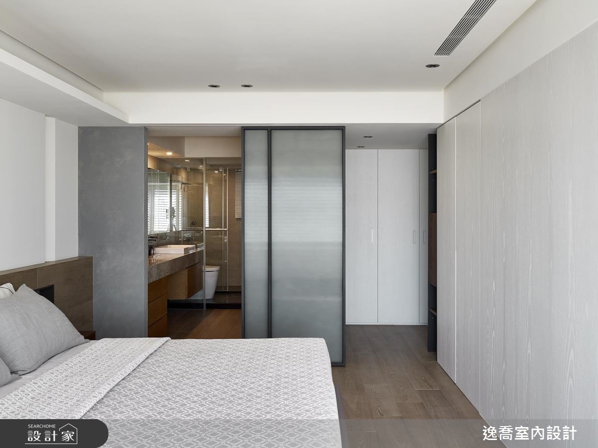 80 坪現代風樓中樓,為三代同堂住宅,高質感簡約中帶