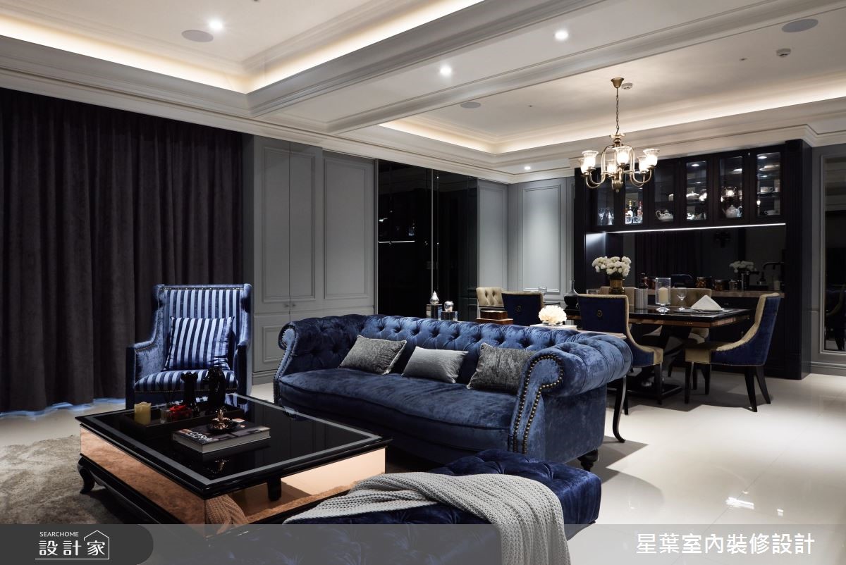 50 坪宅邸,男屋主喜歡現代感設計,女屋主嚮往著新古