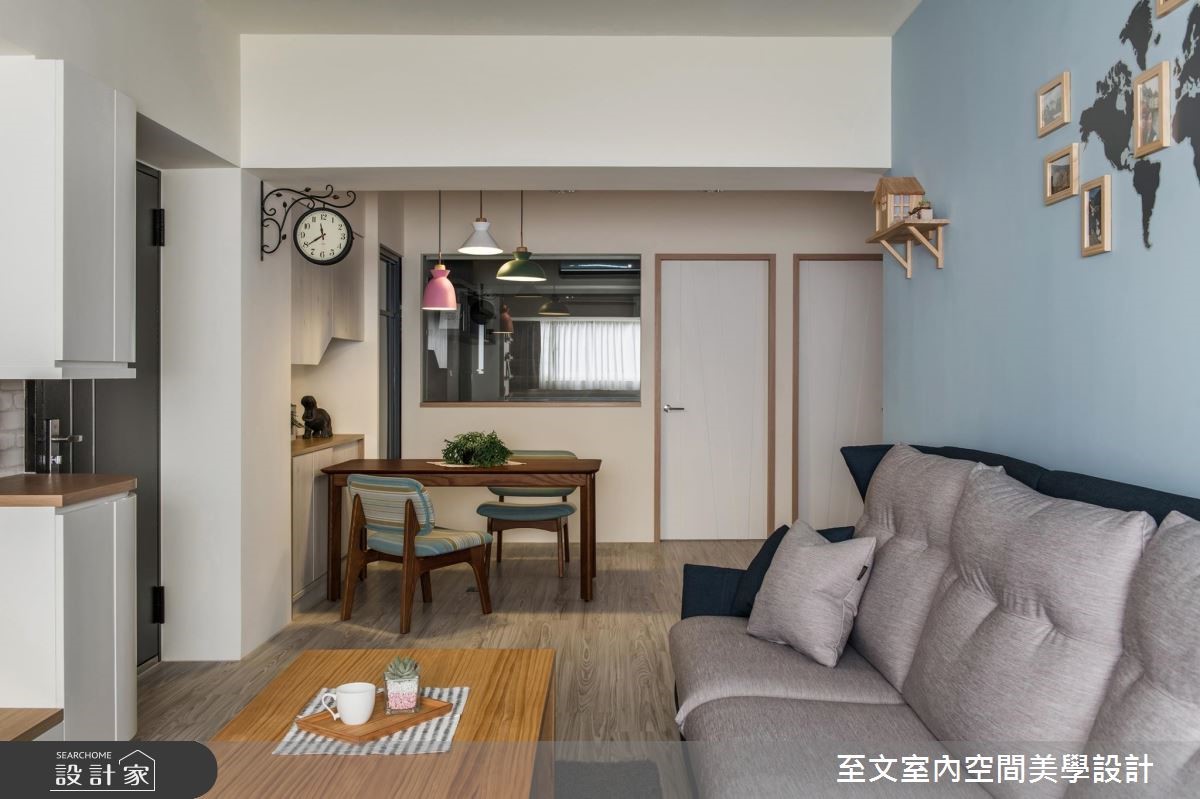 為了讓孩子在一個充滿愛的家屋下成長,室內空間的設計