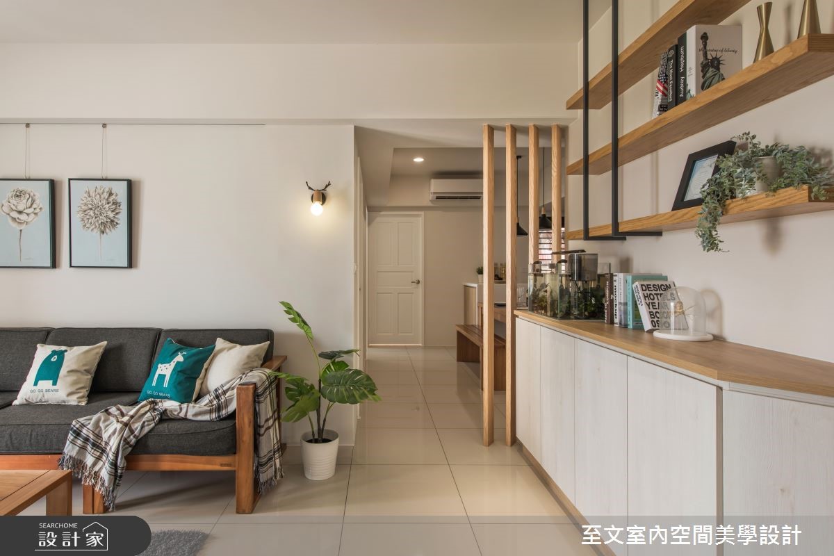 溫馨、舒服,是走進這間 23 坪北歐風居宅的第一印象。